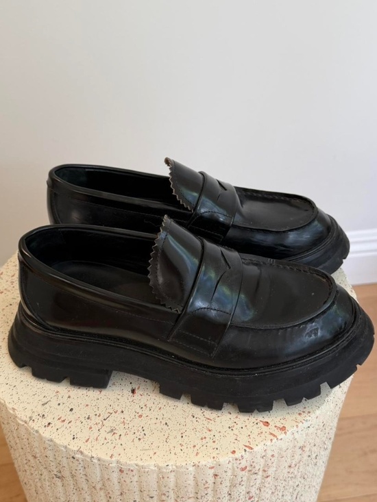 Alexander McQueen | Shoes | Alexander Mcqueen Patent Leather  Alexander McQueen Black Patent Leather Loafers Size 7